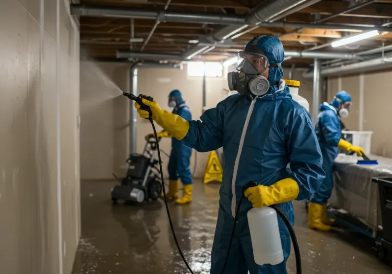 Basement Sanitization and Antimicrobial Treatment process in McIntosh, SD